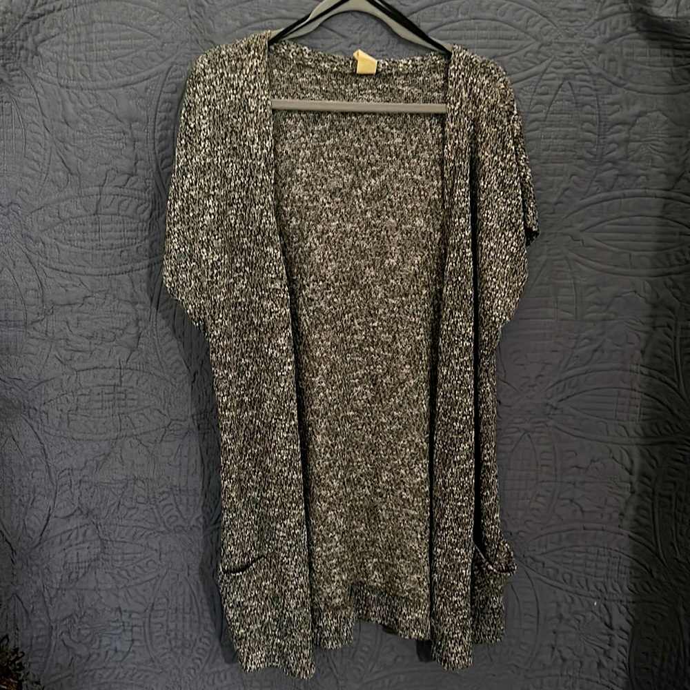 Salt and pepper cardigan, excellent condition.